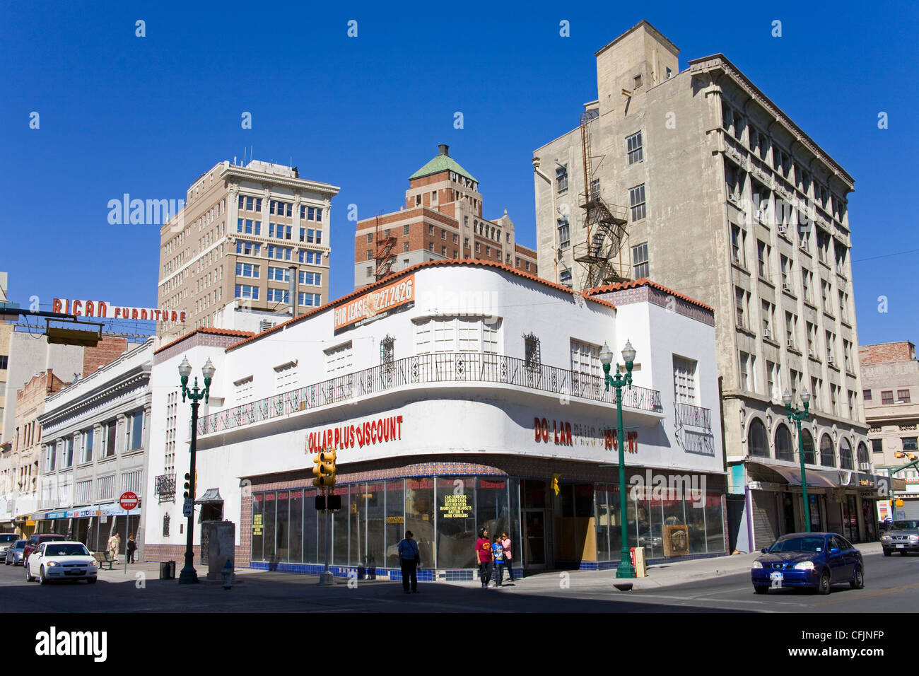 San Antonio Straße, El Paso, Texas, Vereinigte Staaten von Amerika, Nordamerika Stockfoto