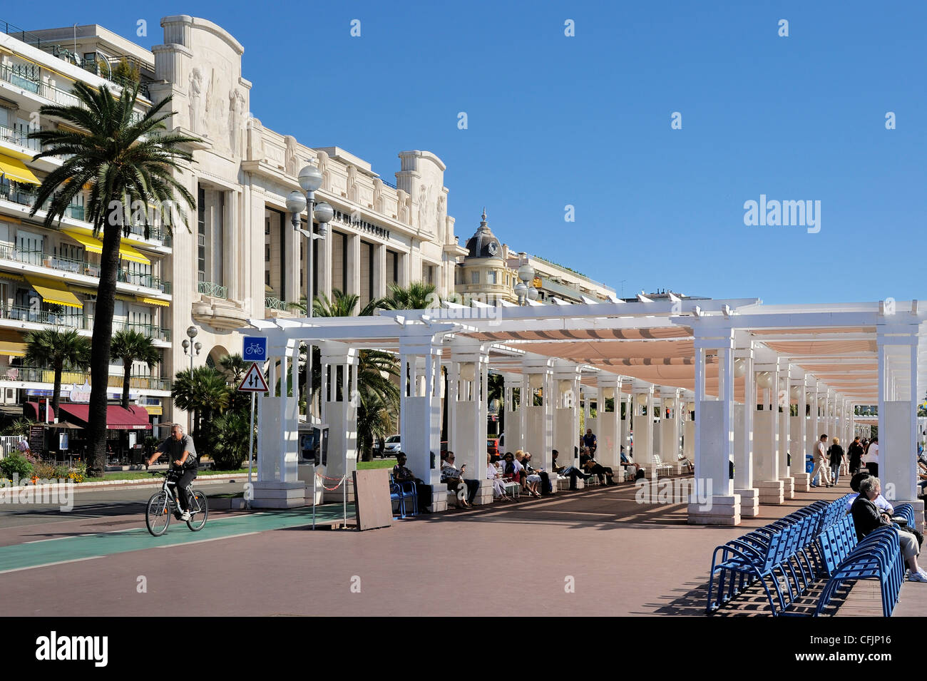 Promenade des Anglais, Nizza, Alpes Maritimes, Provence, Cote d ' Azur, Côte d ' Azur, Frankreich Stockfoto