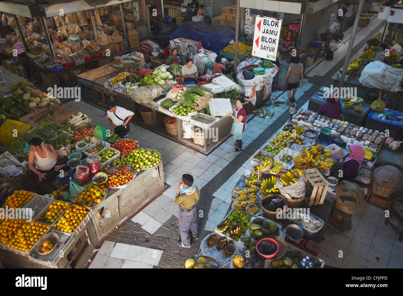 Pasar Gede Markt, Solo, Java, Indonesien, Südostasien, Asien Stockfoto