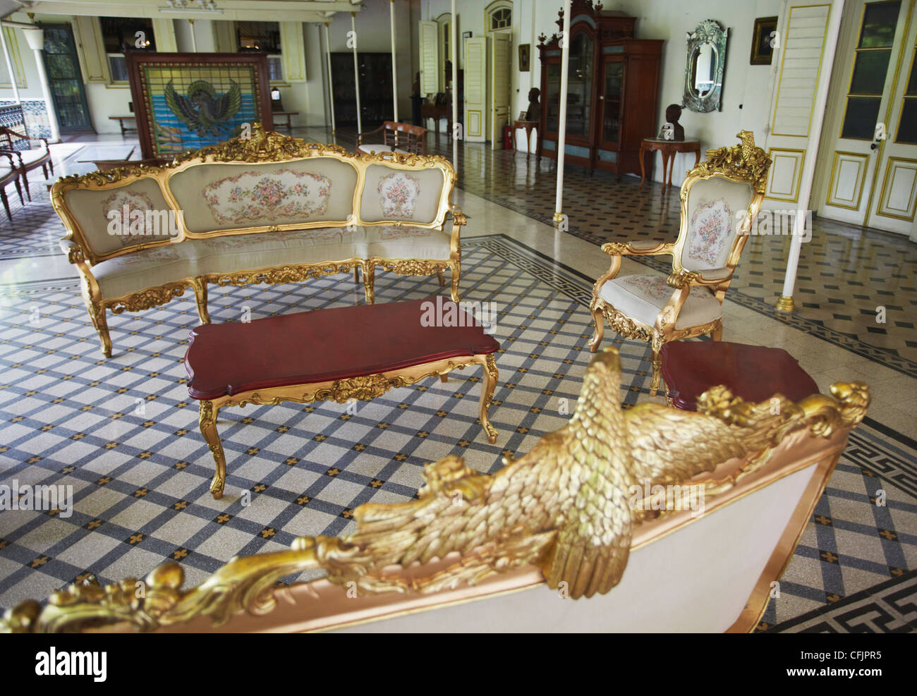 Wohnzimmer in Puri Mangkunegaran (Palast der zweiten Solo-Haus), Solo, Java, Indonesien, Südostasien, Asien Stockfoto