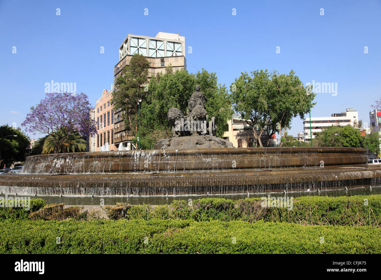 Madrid-Plaza Colonia Roma, Roma, Szeneviertel, Mexico City, Mexiko, Nordamerika Stockfoto