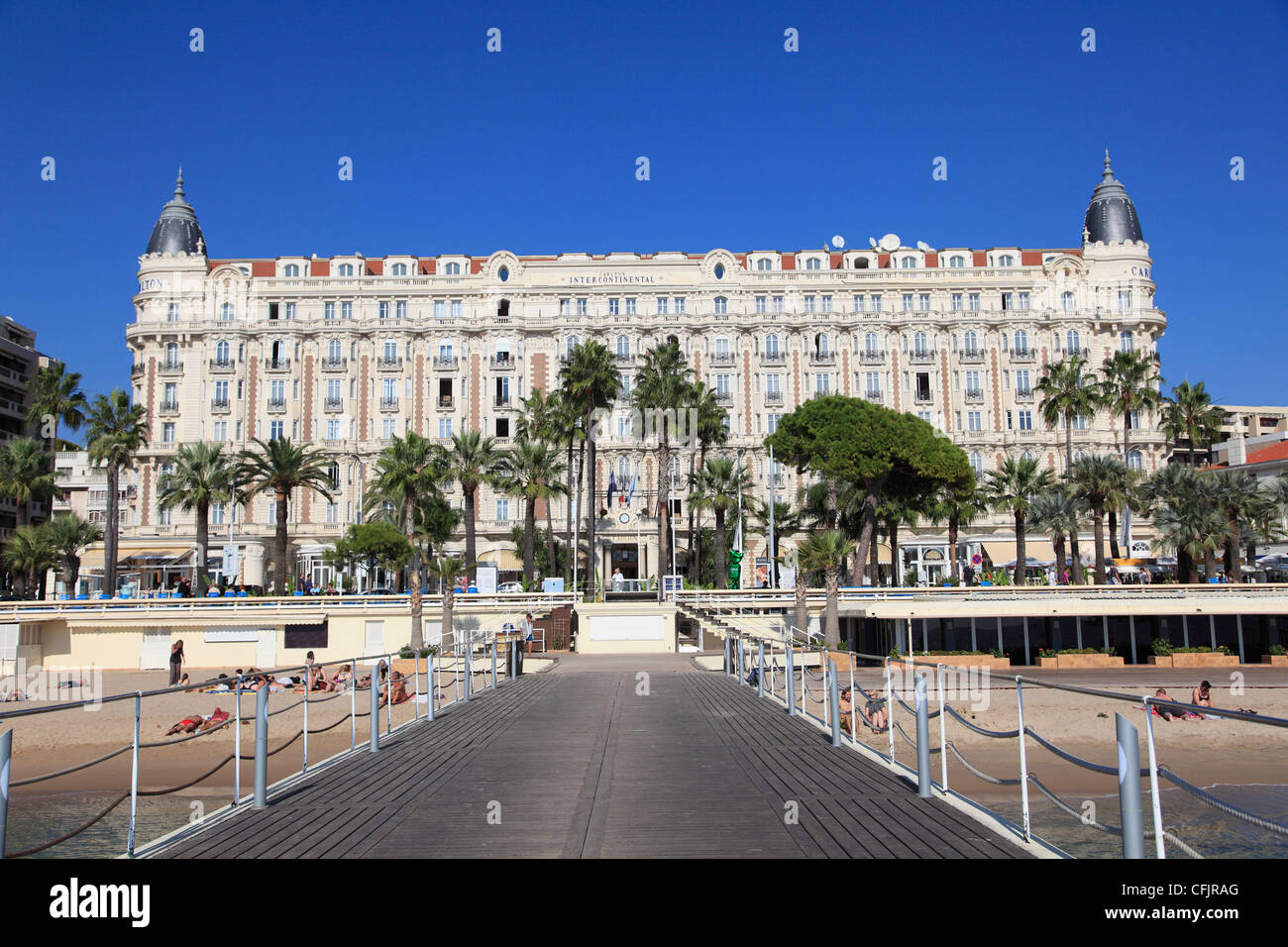 Carlton Hotel, InterContinental Carlton, La Croisette, Cannes, Provence, Cote d ' Azur, Côte d ' Azur, Frankreich, Europa Stockfoto