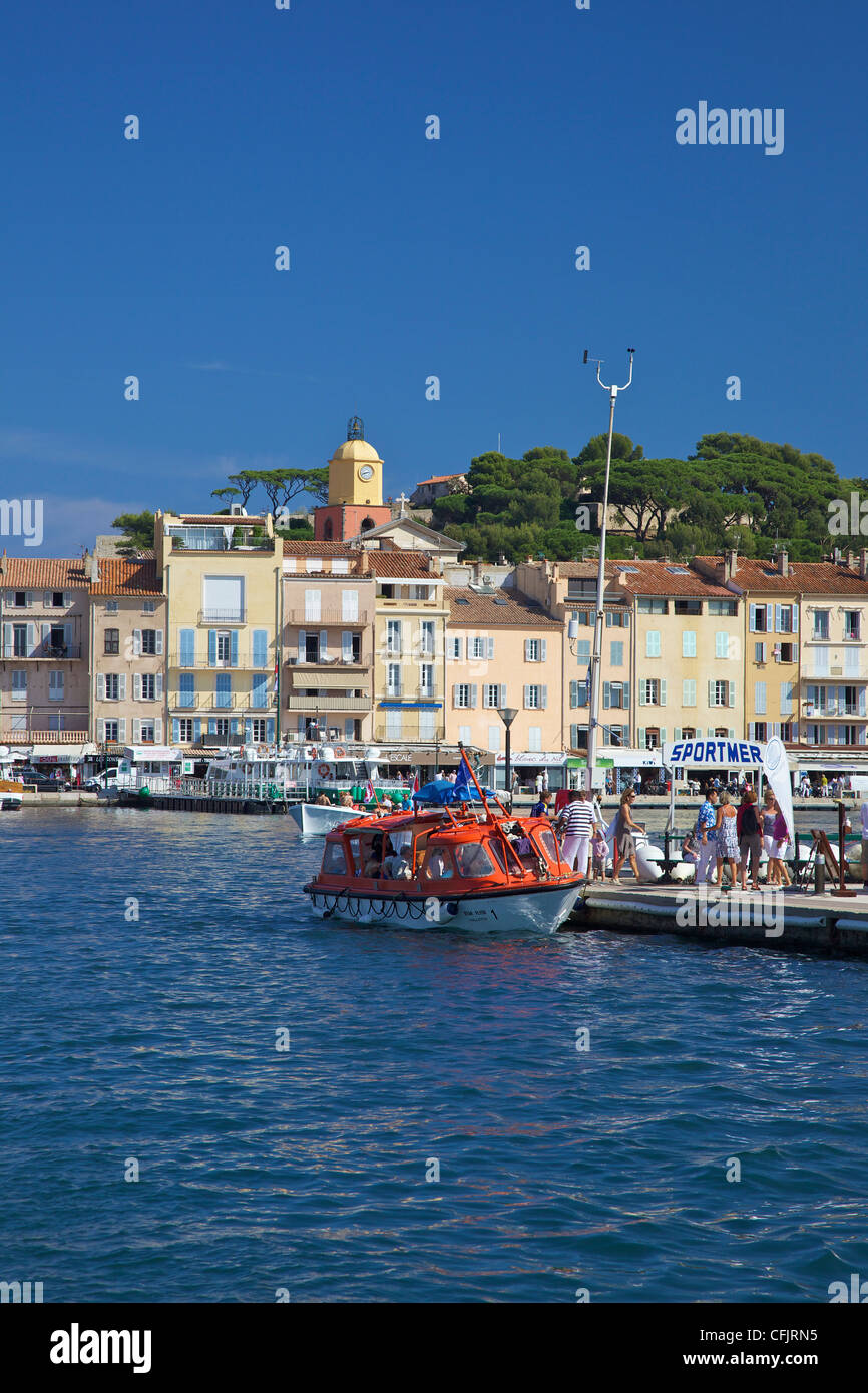 Hafen Sie bei St. Tropez, Var, Provence, Cote d ' Azur, Frankreich, Mittelmeer, Europa Stockfoto