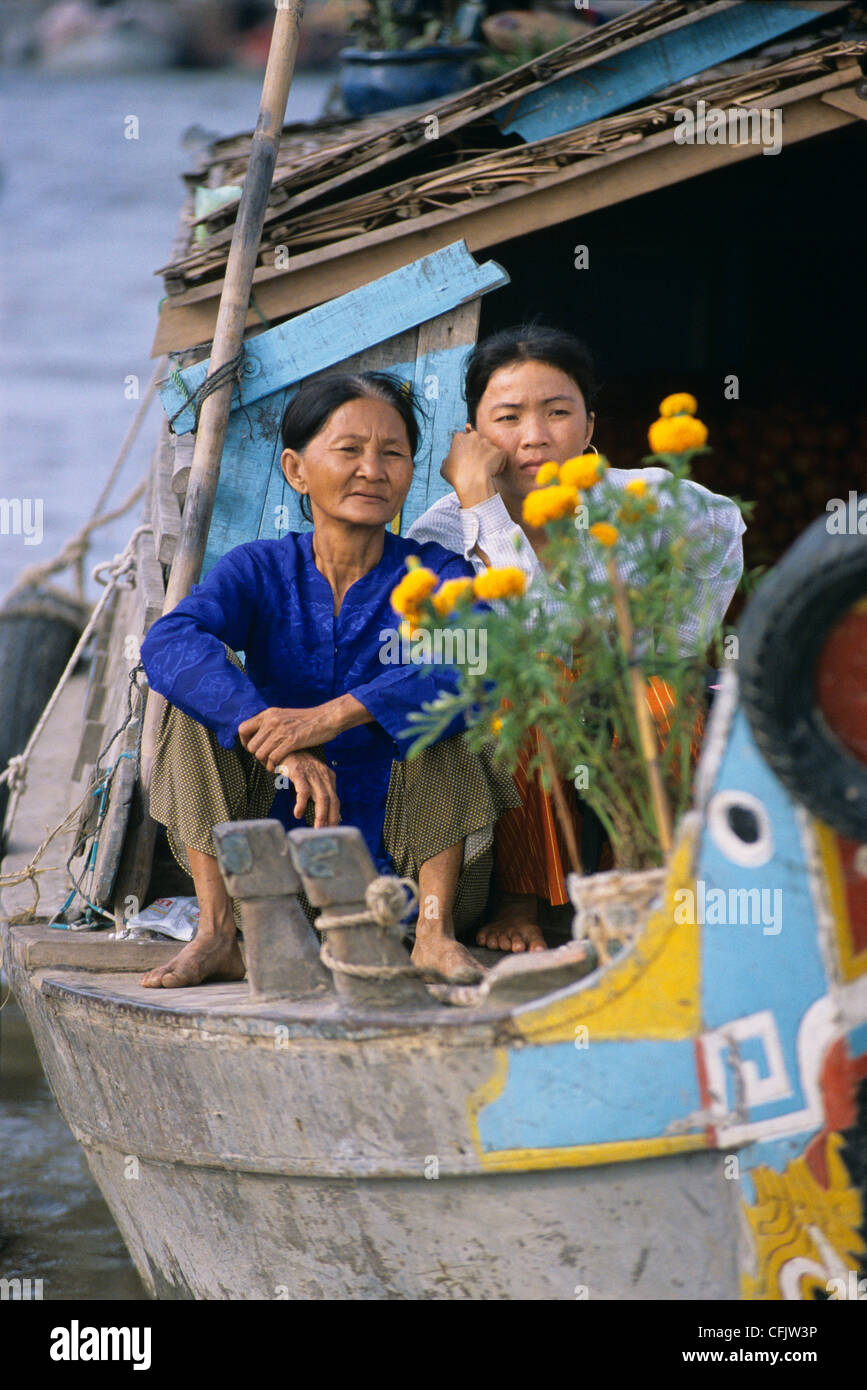 Schwimmenden Markt, Can Tho, Mekong-Delta, Vietnam, Indochina, Südostasien, Asien Stockfoto
