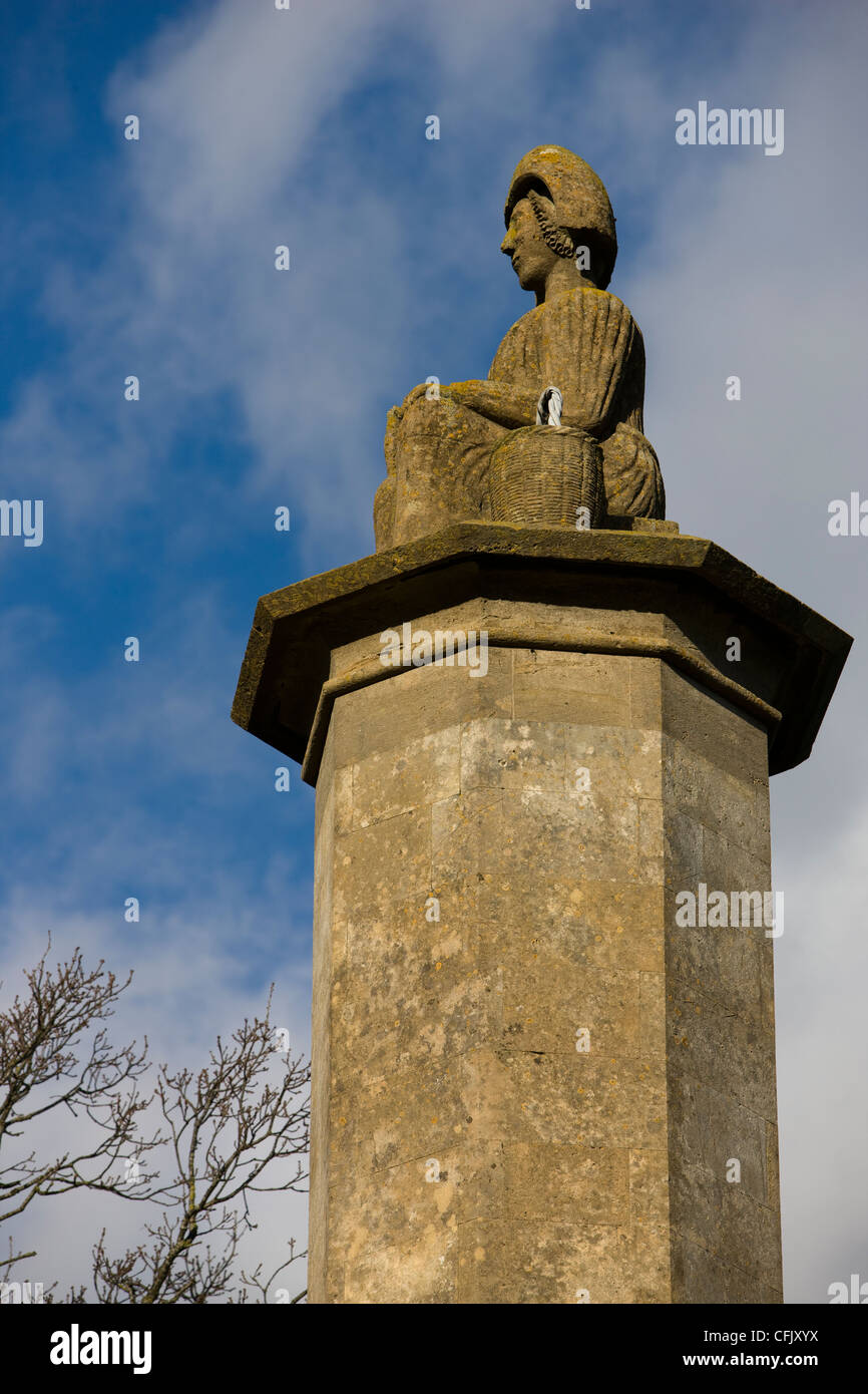 Maud Heath Denkmal mit Blick auf die Landschaft in der Nähe von Chippenham, Wiltshire Stockfoto