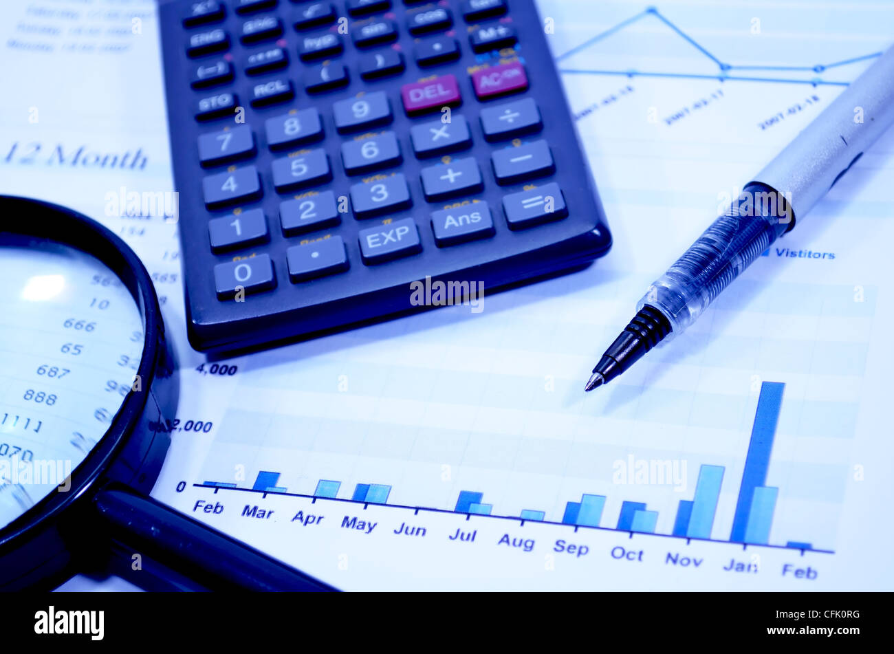 Betriebliche Rechnungswesen Stockfoto