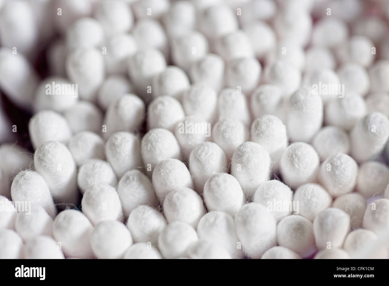 Makro-Bild von Q-Tipps Stockfoto