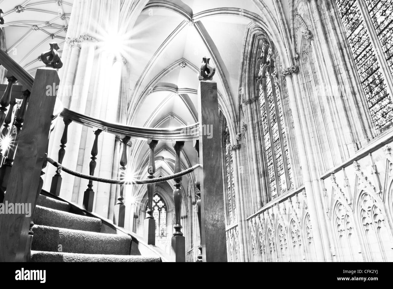 York Minster; Stairway to Heaven Stockfoto