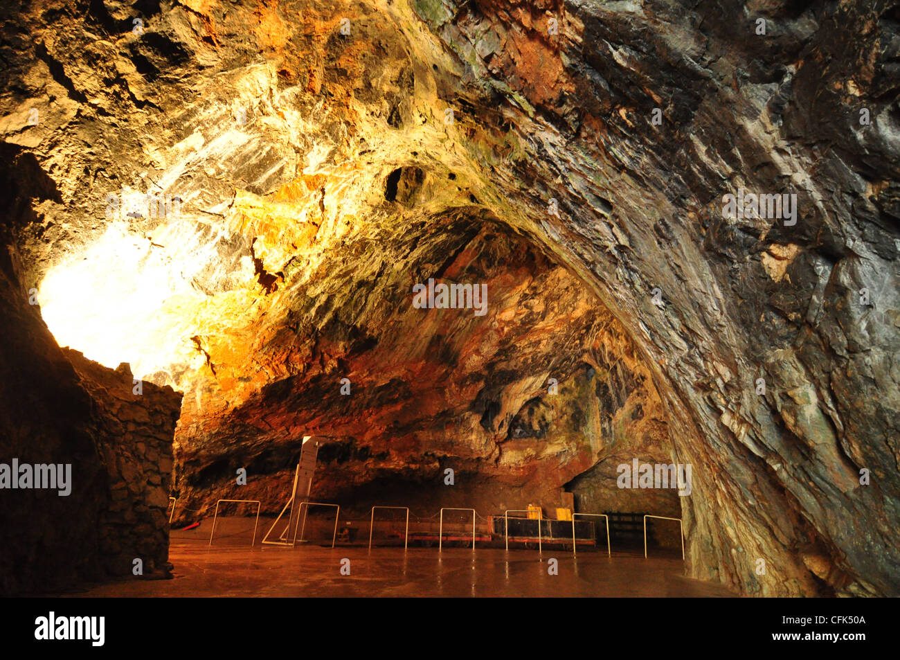 Höhle von Postojna im Inneren Stockfoto