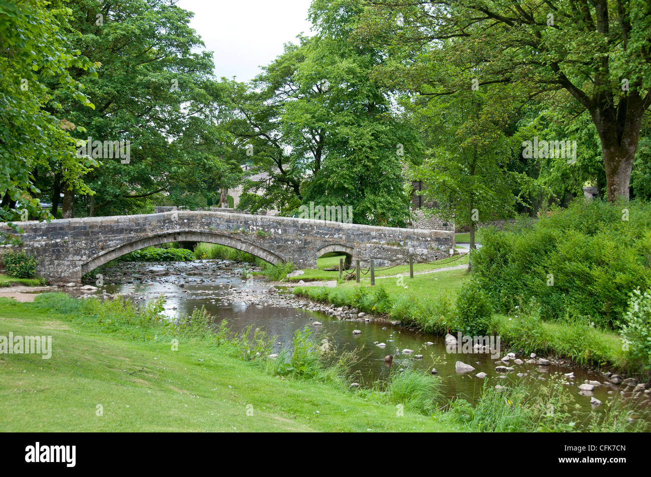 Linton Village Pub, grün, Yorkshire Dales Nationalpark, beliebte Wandern Bereich, Wharfedale, North Yorkshire.UK Stockfoto