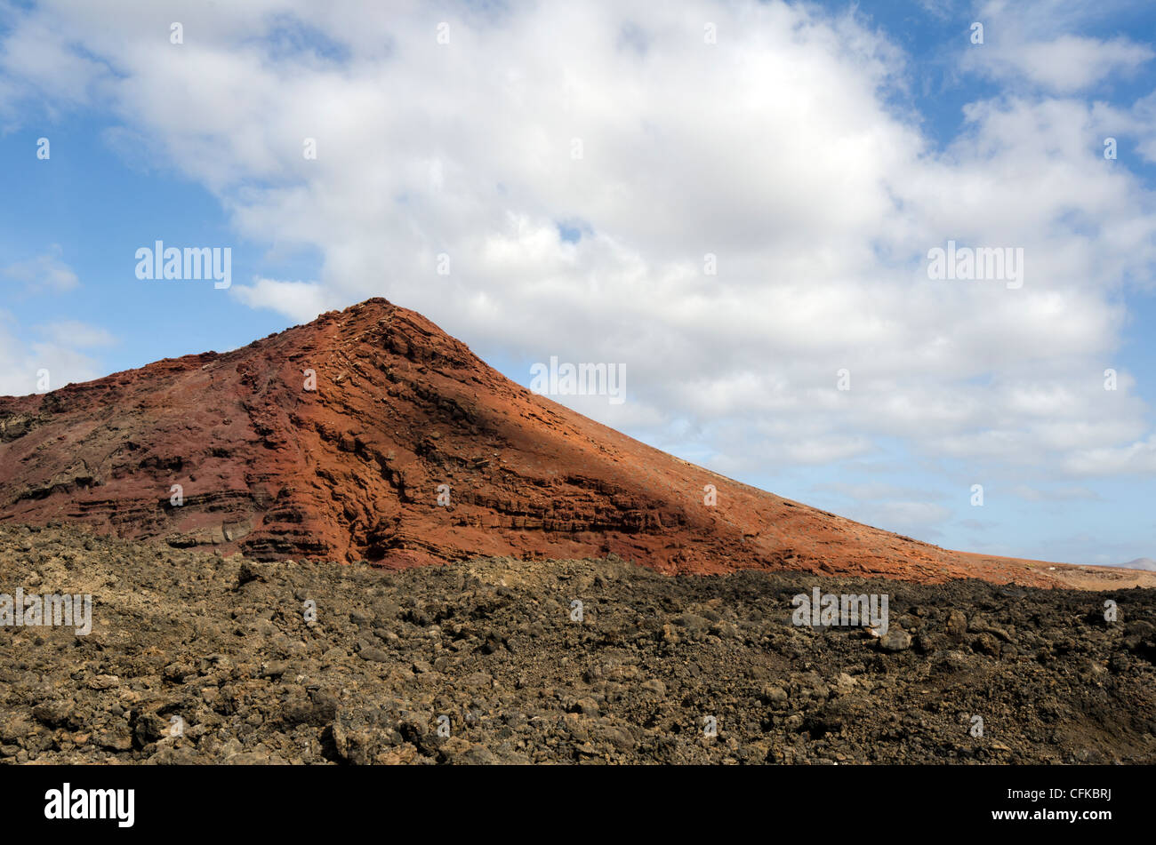 Bermeja Mountain - Nationalpark Timanfaya, Lanzarote - Kanarische Inseln Stockfoto