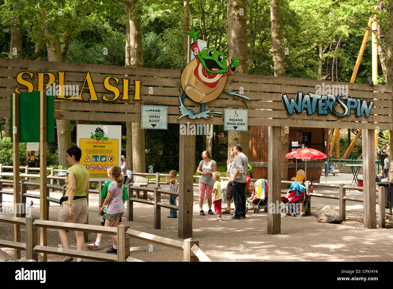 Wasser-Themenpark Attraktion Wassenaar Holland Niederlande Europa EU Stockfoto