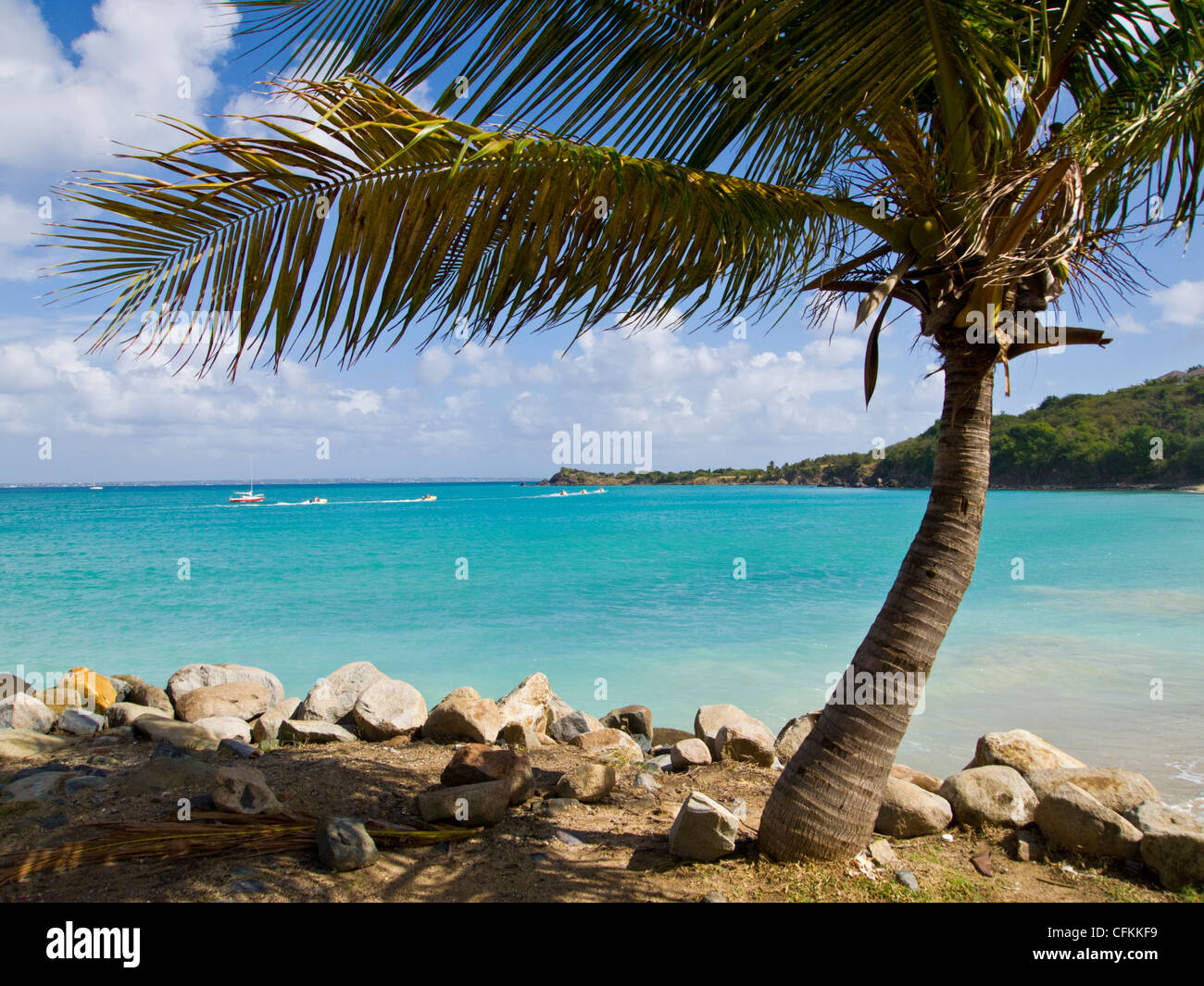 Mönchs Bay auf St. Martin und St. Maarten in der Karibik Stockfoto