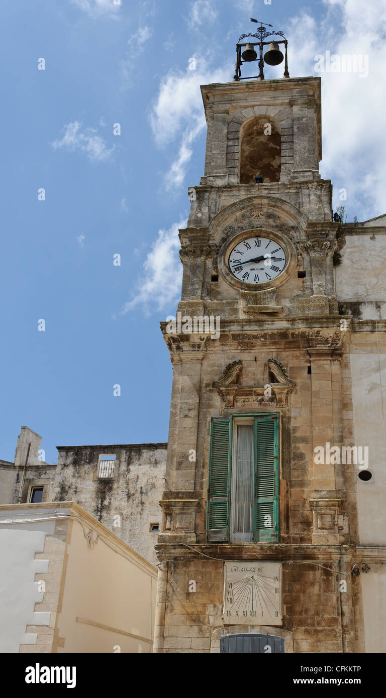 Der alte Glockenturm aus Martina Franca, Apulien. Italien. Stockfoto