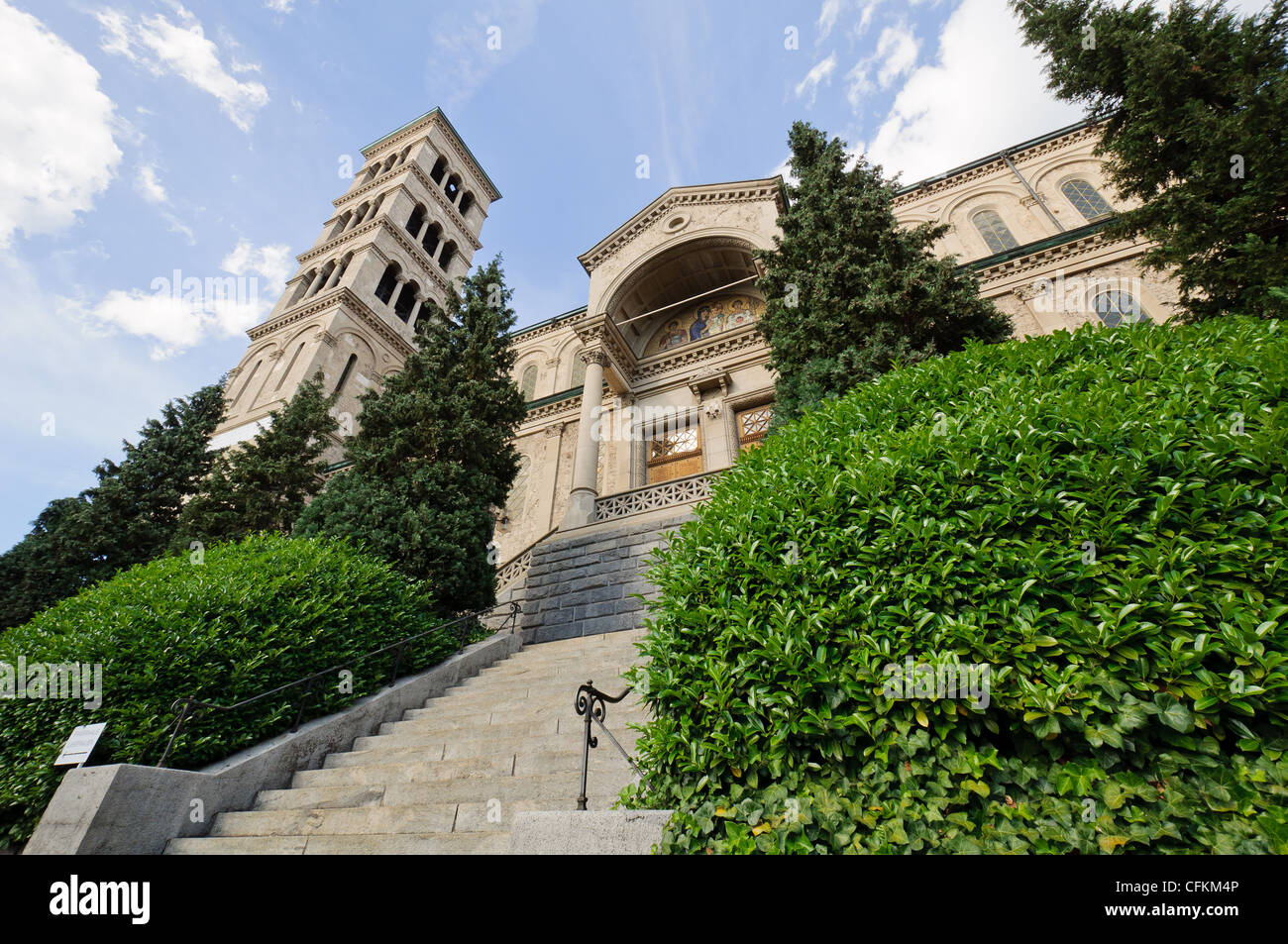 Liebfrauen-Kirche in Zürich. Stockfoto