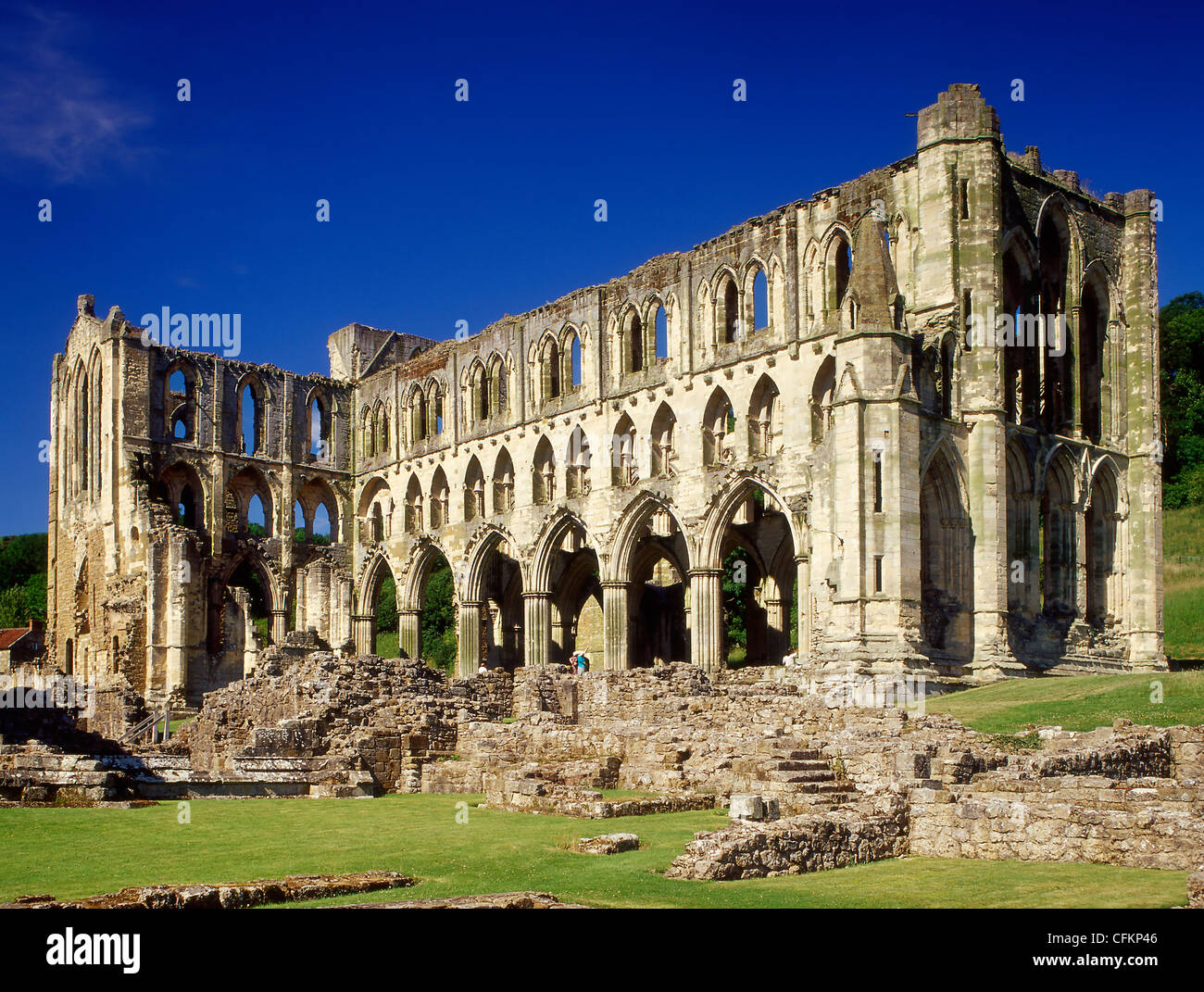 England Yorkshire Rievaulx Abtei Stockfoto