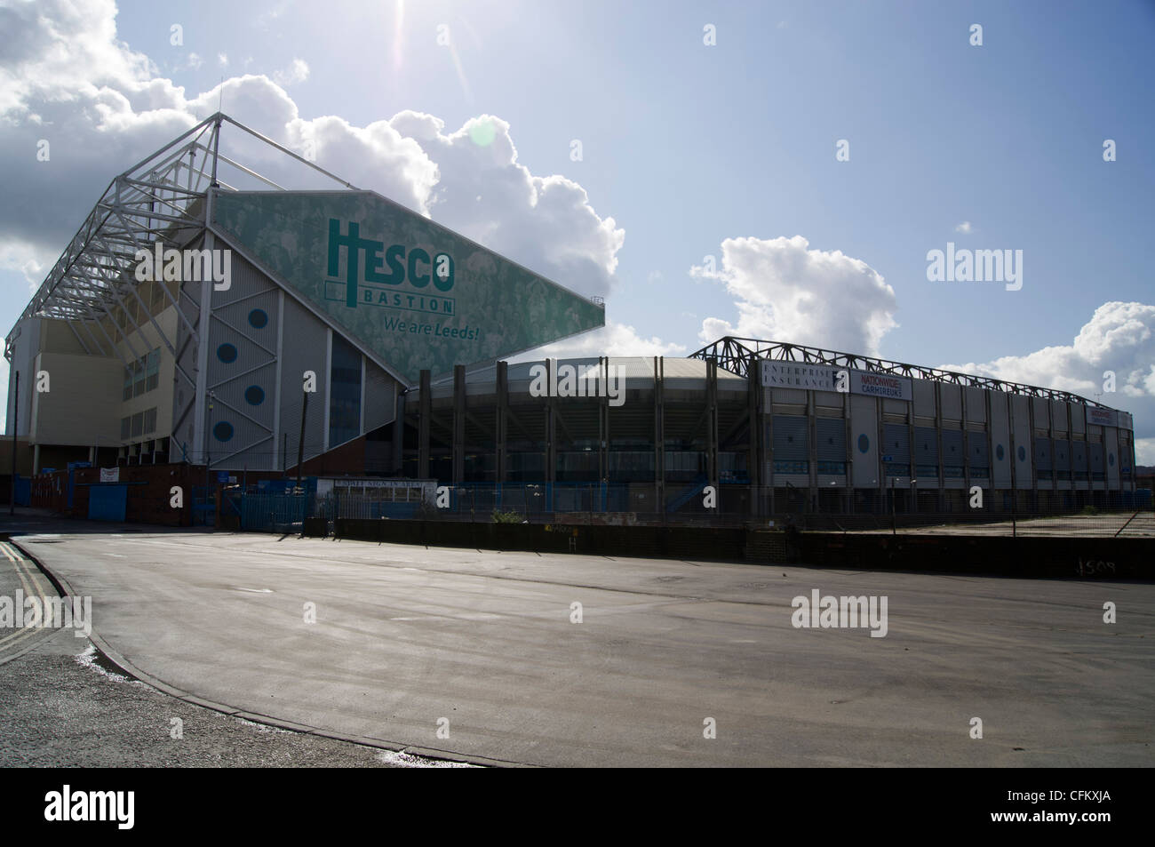 Leeds United, Elland Road Fußballplatz Stockfoto