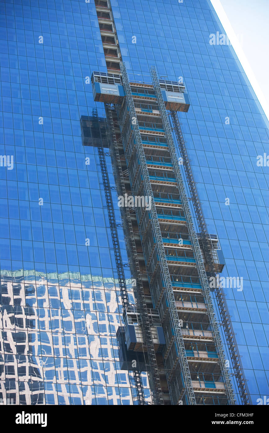 USA, New York State, New York City, Blick auf Hochhaus Bau Stockfoto