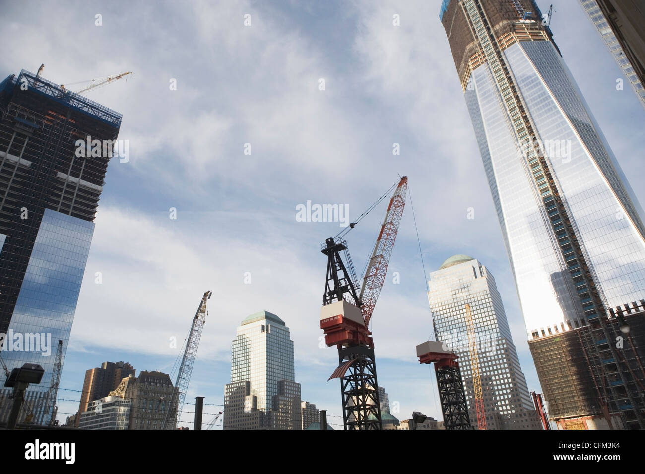 USA, New York State, New York City, niedrigen Winkel Blick auf Hochhaus Bau Stockfoto