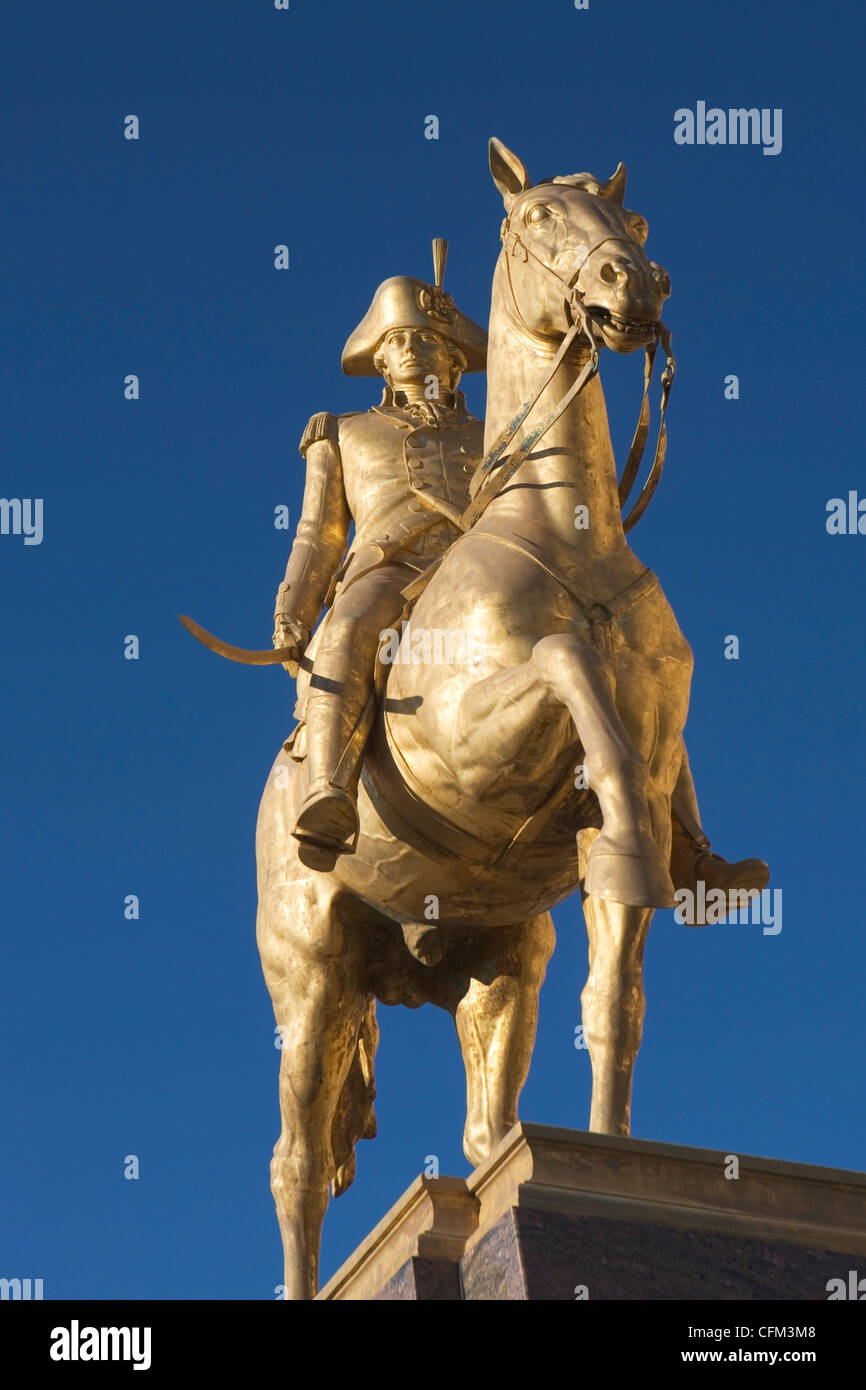 USA, Pennsylvania, Philadelphia, niedrigen Winkel Ansicht der statue Stockfoto
