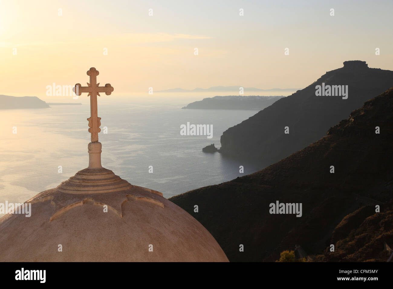 Fira, Santorin, Kykladen, griechische Inseln, Griechenland, Europa Stockfoto