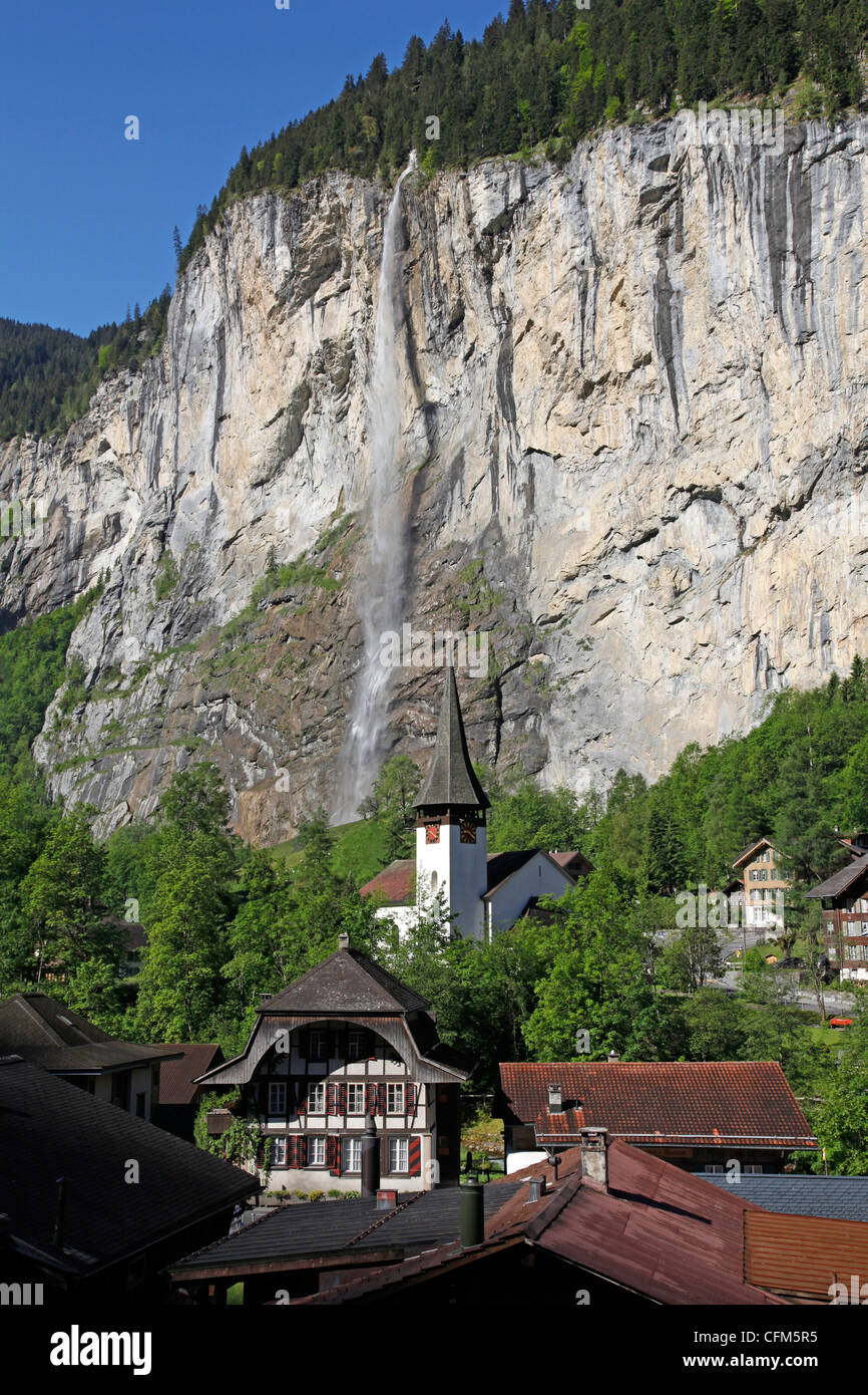 Lauterbrunnen fällt, Lauterbrunnental, Berner Oberland, Schweizer Alpen, Swiitzerland, Europa Stockfoto