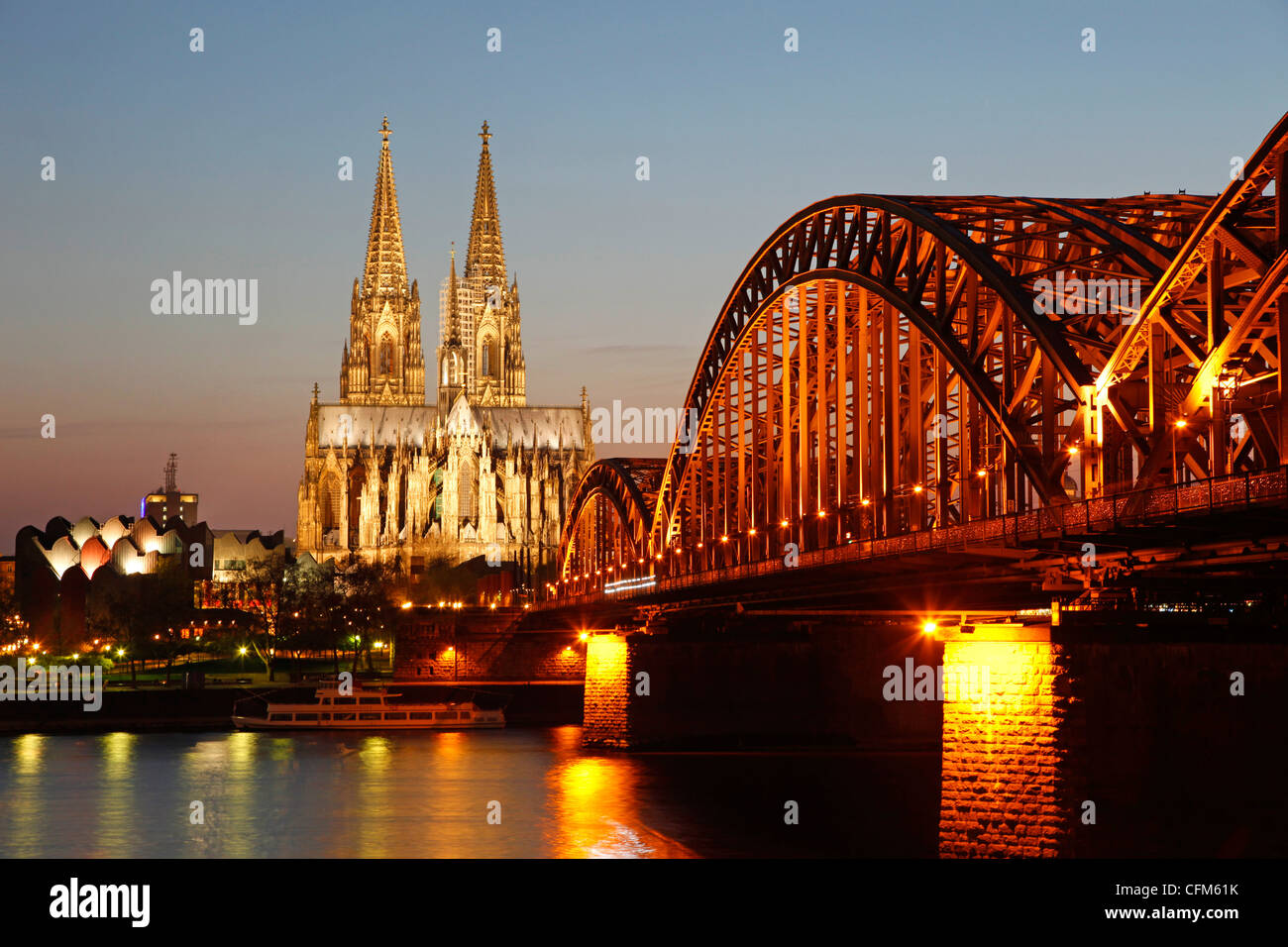 Hohenzollernbrücke, Köln, Nordrhein Westfalen, Deutschland, Europa Stockfoto