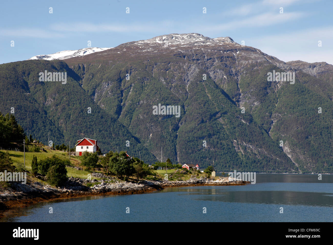 Sognefjorden in der Nähe von Fodness, Sogn Og Fjordane, Norwegen, Skandinavien, Europa Stockfoto