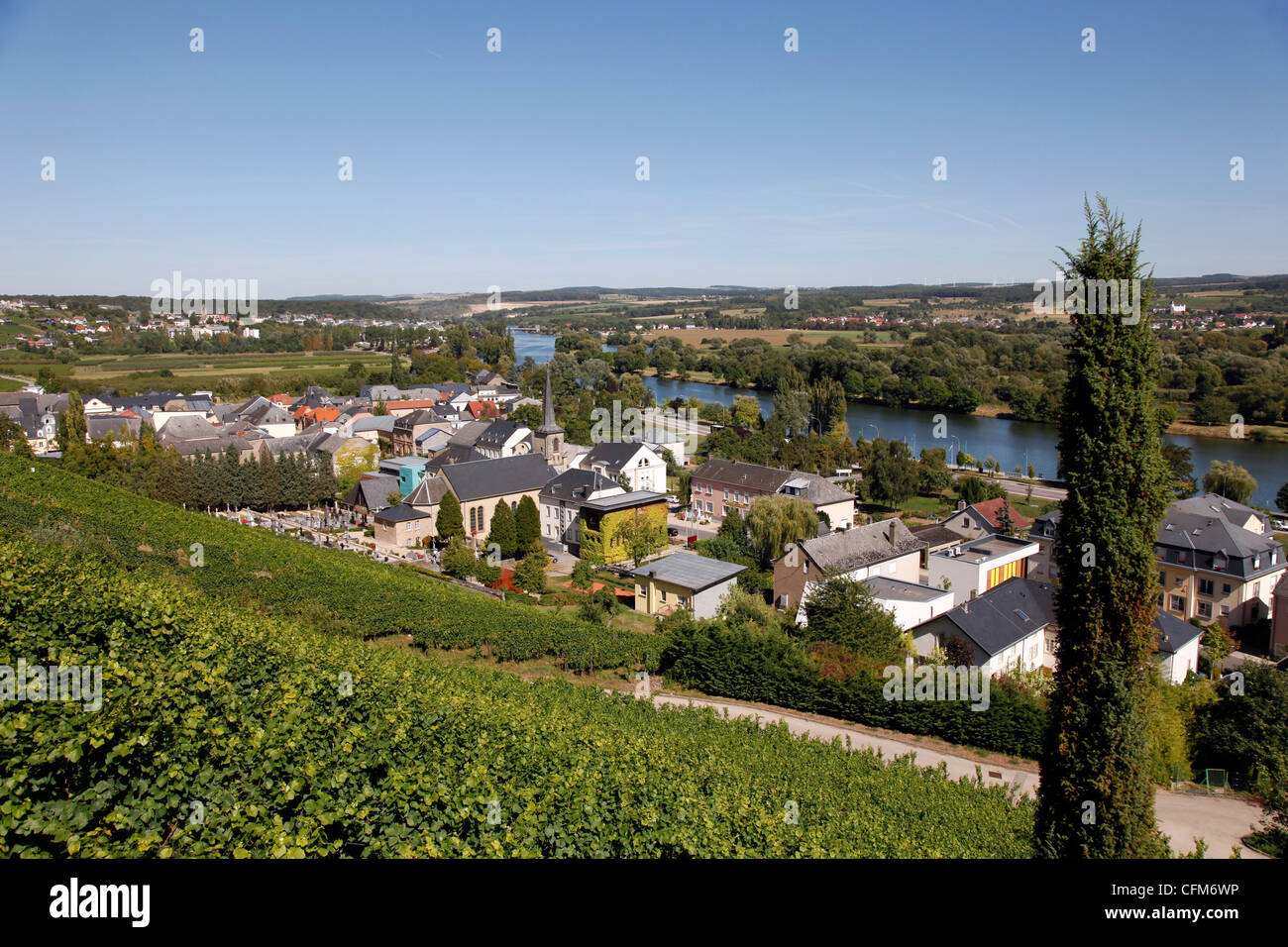 Dorf von Bech-Kleinmacher, Moseltal, Luxemburg, Europa Stockfoto