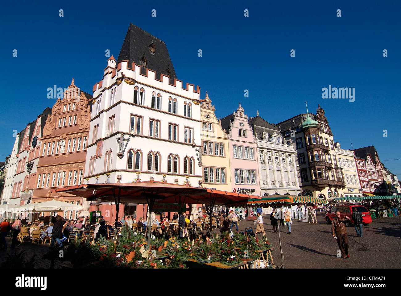 Markt-Quadrat, alte Stadt, Trier, Rheinland-Pfalz, Deutschland, Europa Stockfoto
