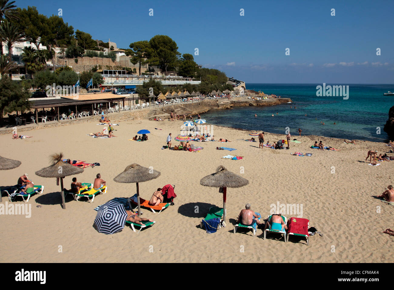Cala de San Vicente, Mallorca, Balearen, Spanien, Mittelmeer, Europa Stockfoto