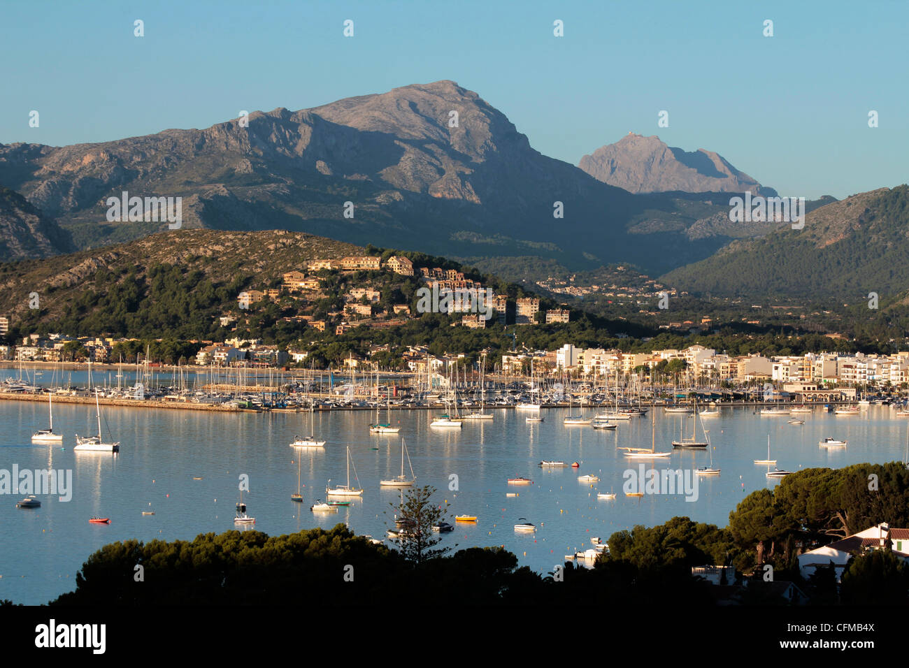 Port de Pollenca, Mallorca, Balearische Inseln, Spanien, Mittelmeer, Europa Stockfoto