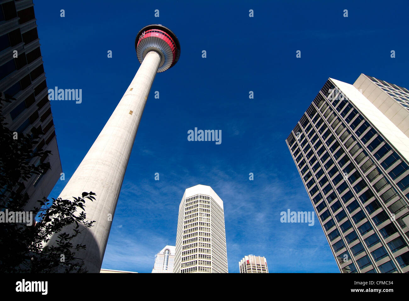 Calgary Tower, Calgary, Alberta, Kanada, Nordamerika Stockfoto