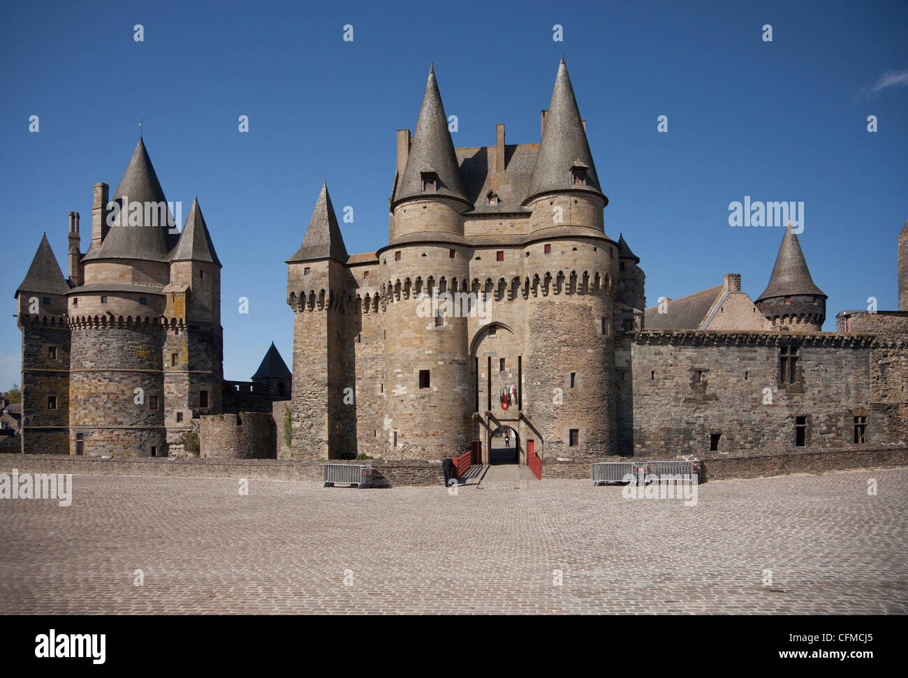 Vitre Burg, Vitre, Bretagne, Frankreich, Europa Stockfoto
