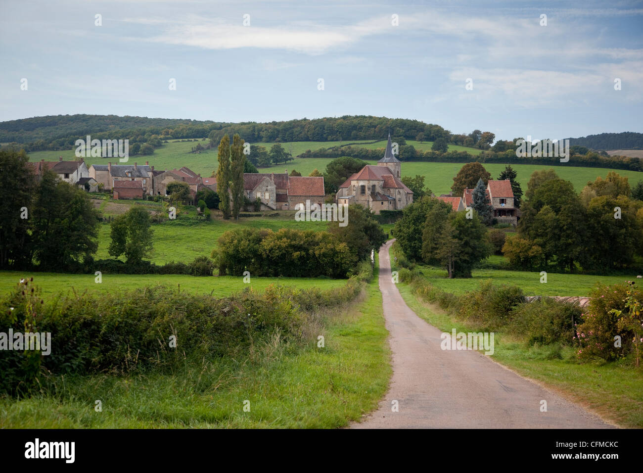 Dorf von Bazoches, Burgund, Frankreich, Europa Stockfoto