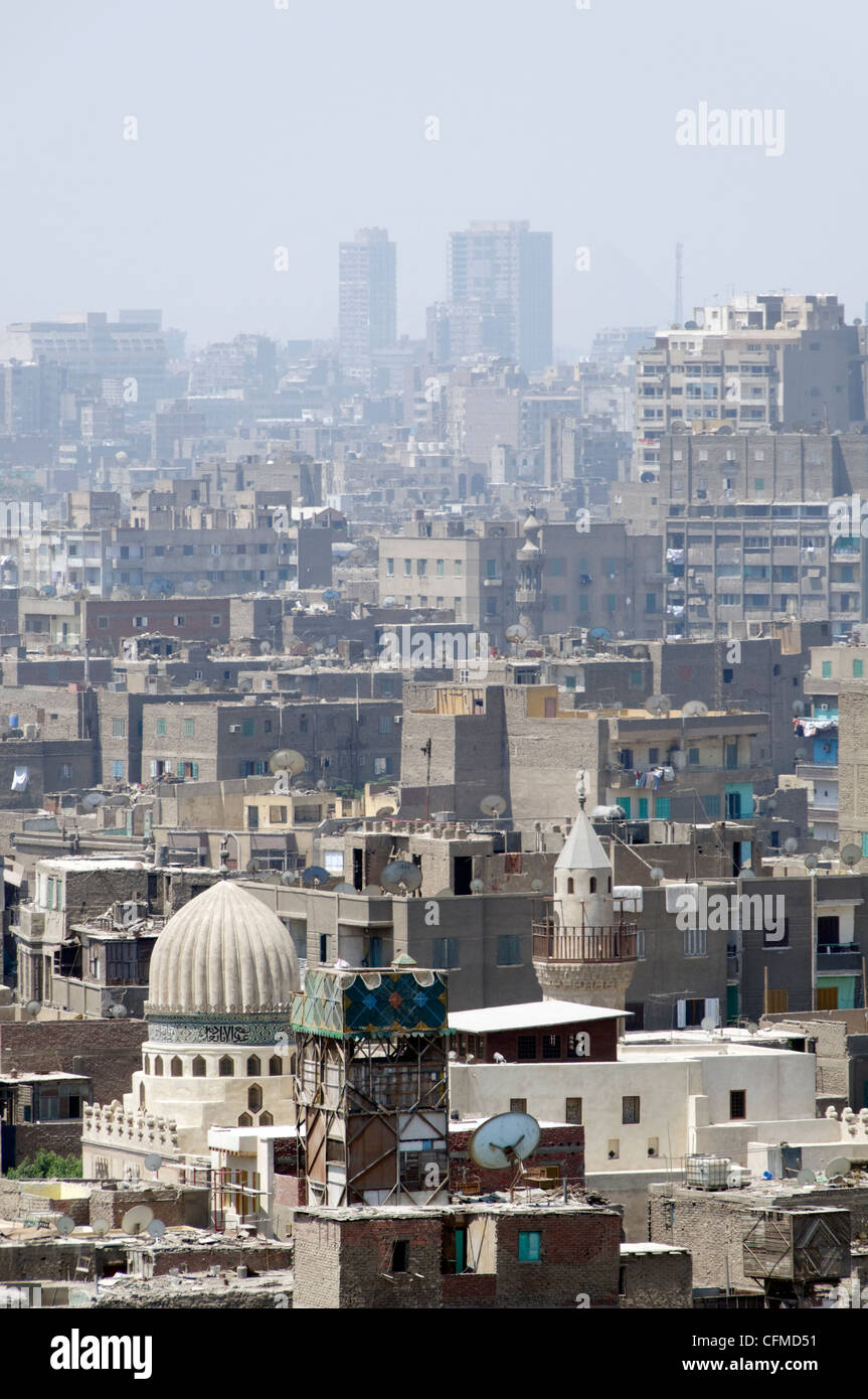 Kairo. Ägypten. Ansicht von Kairo, die Hauptstadt Ägyptens und die größte Stadt in Afrika und der arabischen Welt Teil. Stockfoto