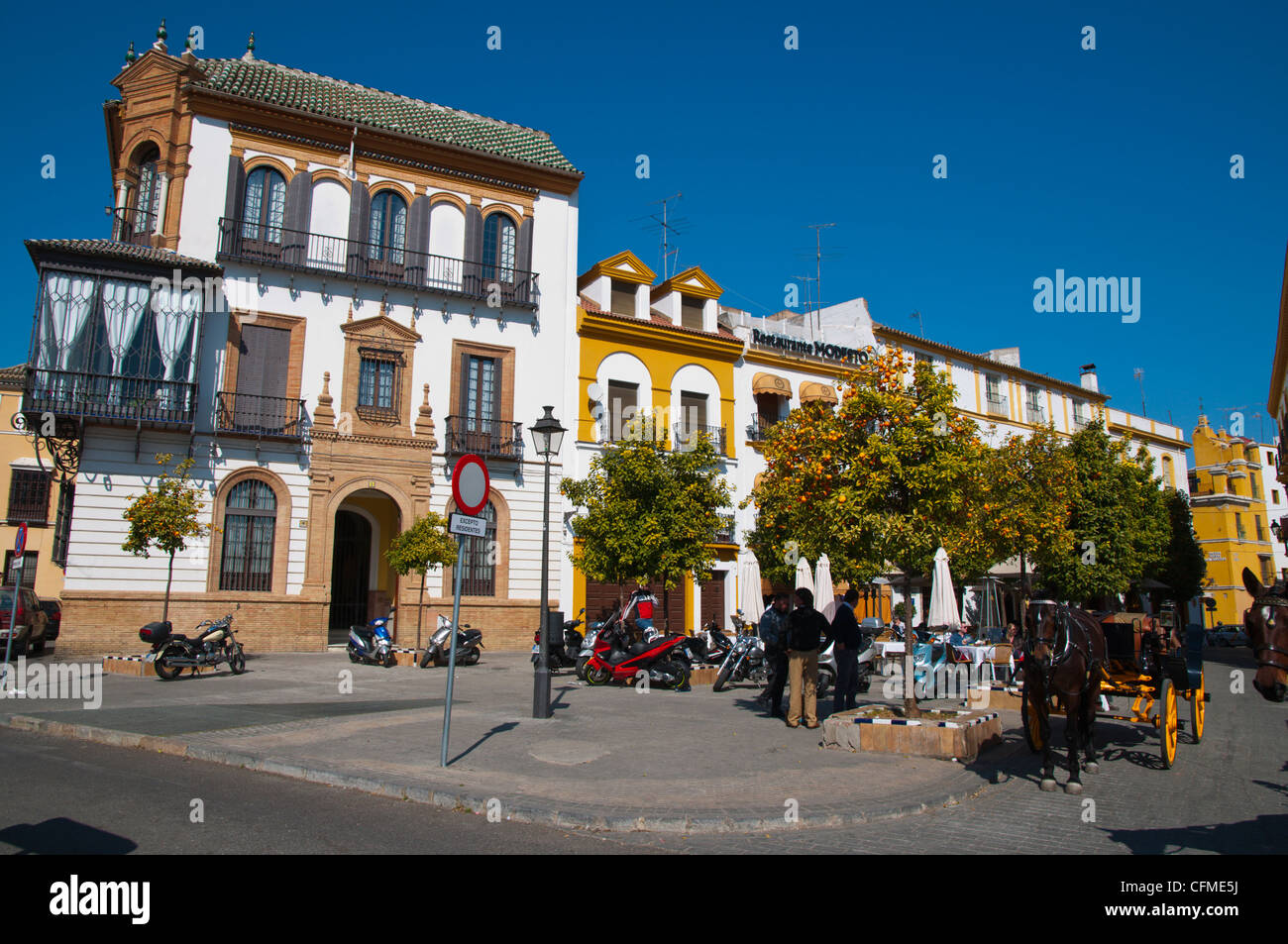 Plaza de Los Refinadores Platz Santa Cruz Viertel Zentrale Sevilla Andalusien Spanien Stockfoto