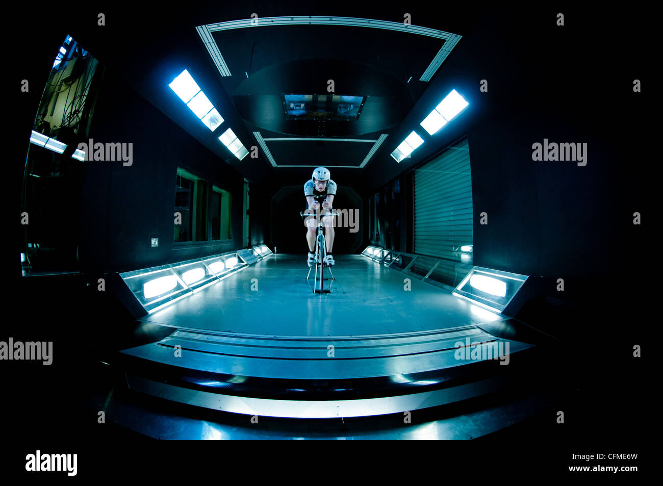 Windkanal-training Stockfoto