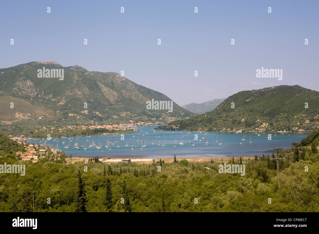 Vlichou Bay und Nidri, Lefkada, Ionischen Inseln, griechische Inseln, Griechenland, Europa Stockfoto