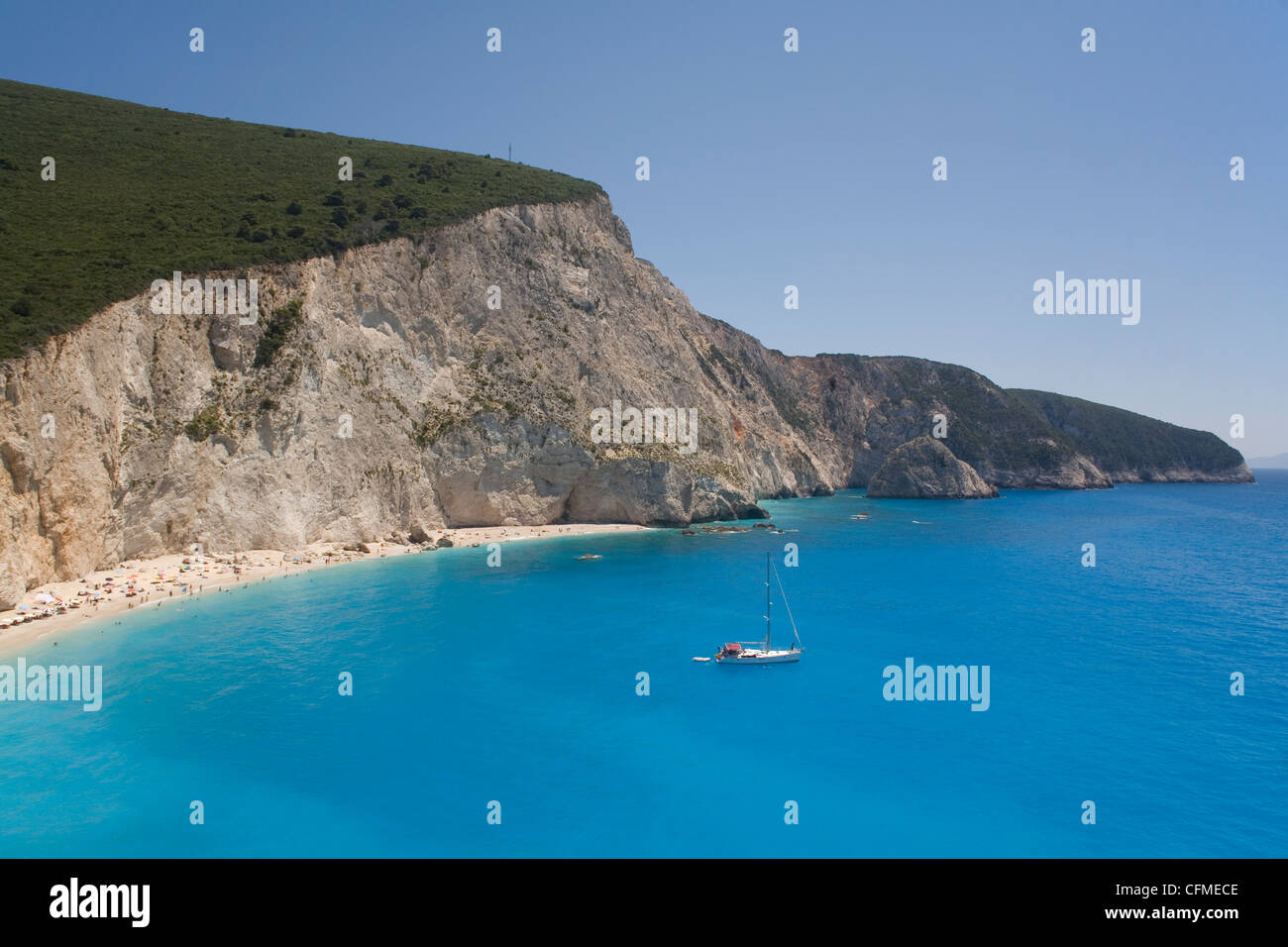 Porto Katsiki, Lefkada, Ionische Inseln, griechische Inseln, Griechenland, Europa Stockfoto