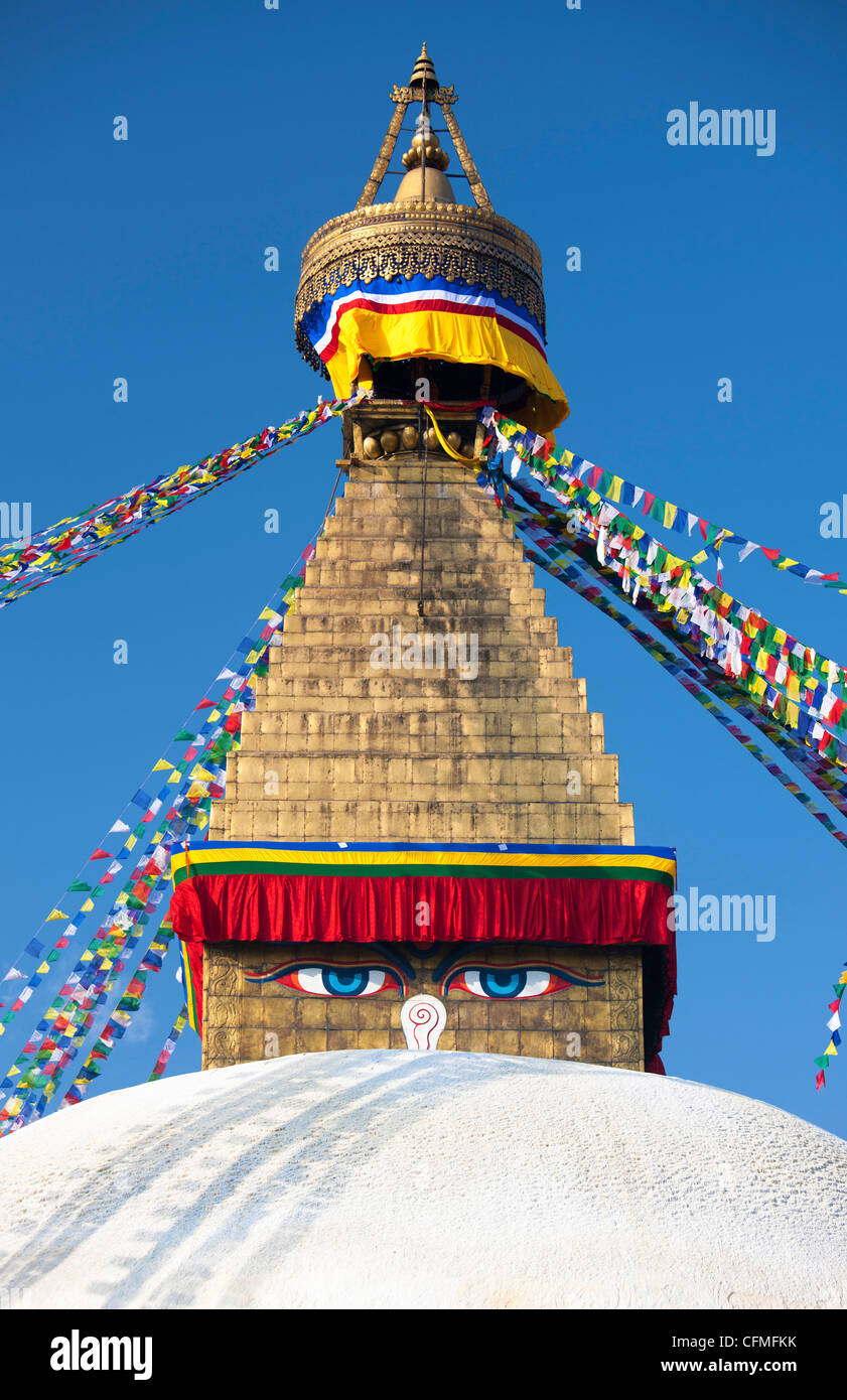 Bodhnath Stupa (Boudhanth) (Boudha), Kathmandu, Nepal, Asien Stockfoto
