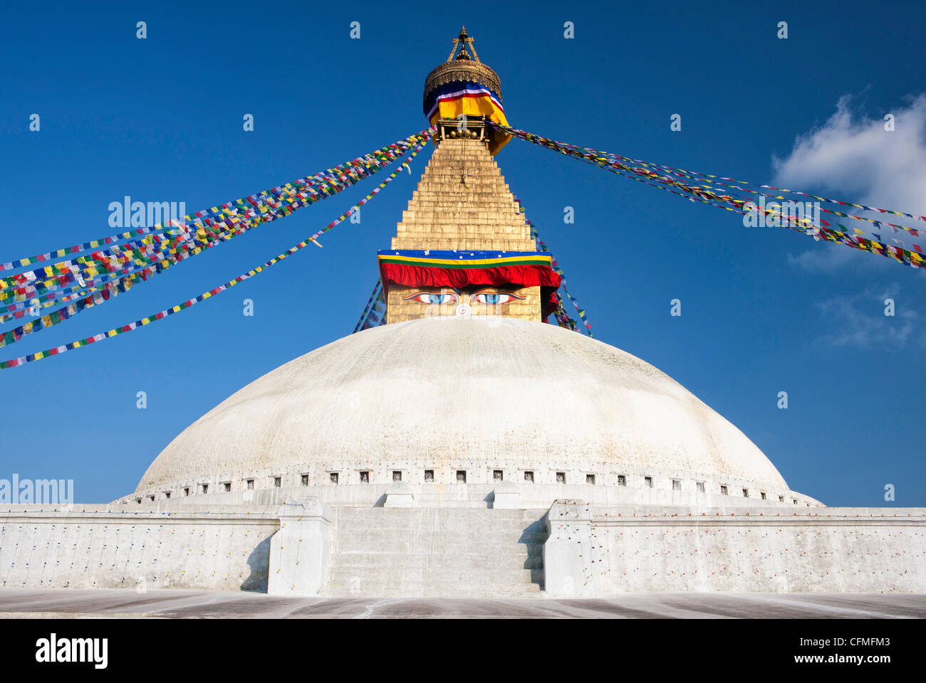 Bodhnath Stupa (Boudhanth) (Boudha), Kathmandu, Nepal, Asien Stockfoto