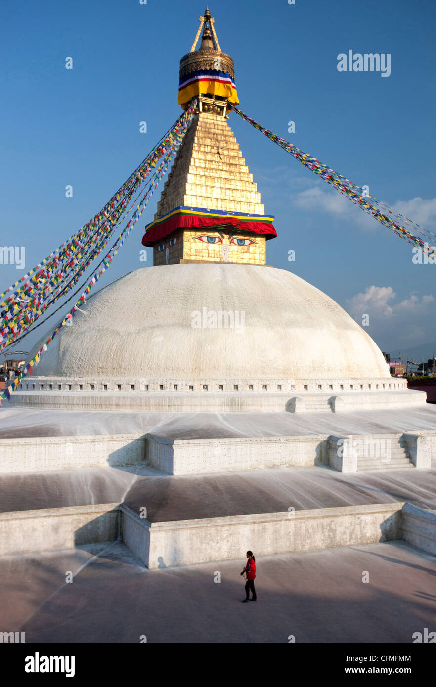 Bodhnath Stupa (Boudhanth) (Boudha), Kathmandu, Nepal, Asien Stockfoto