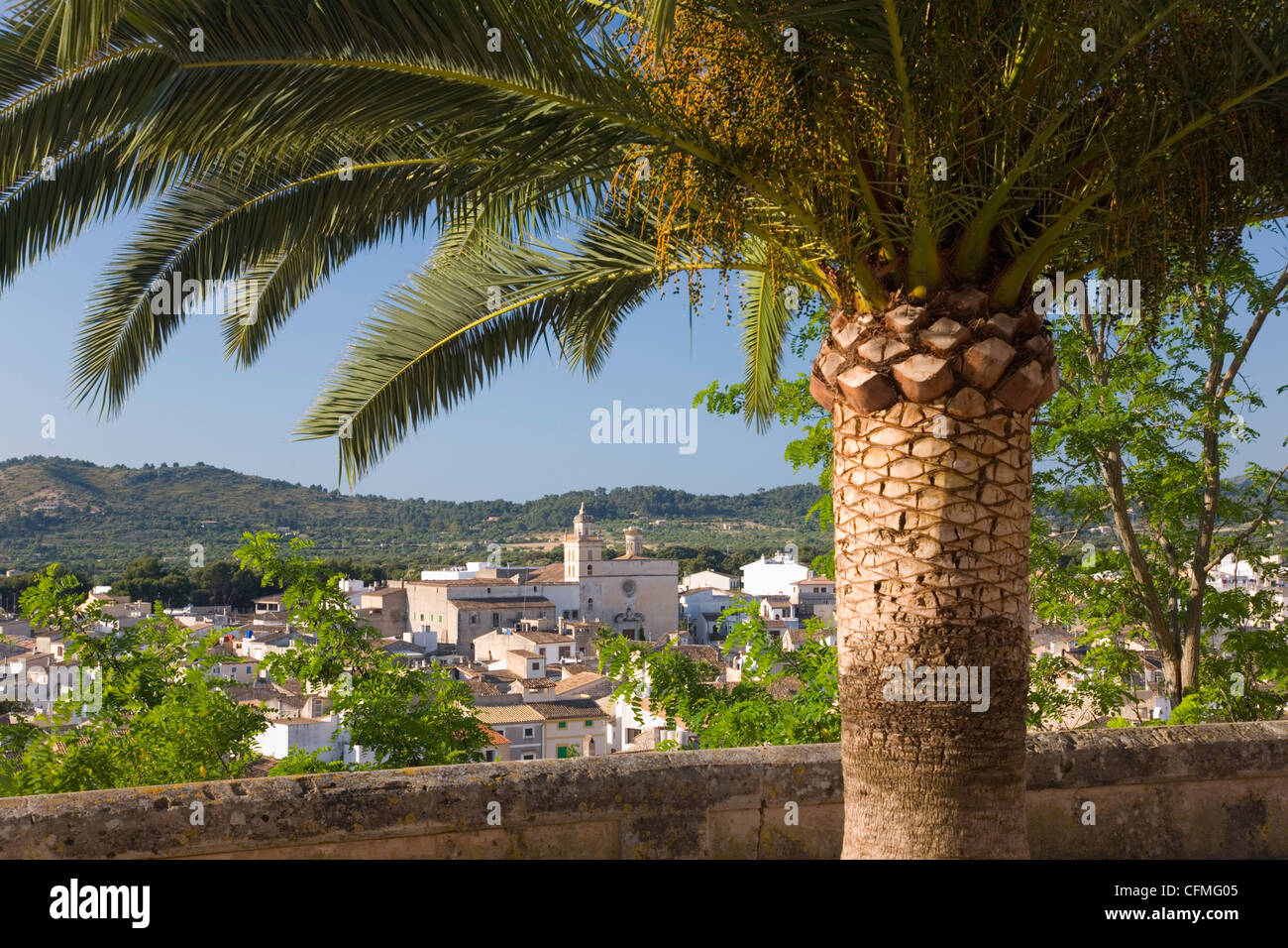 Blick von Terrasse der Pfarrei Kirche, Spanien, Europa Stockfoto