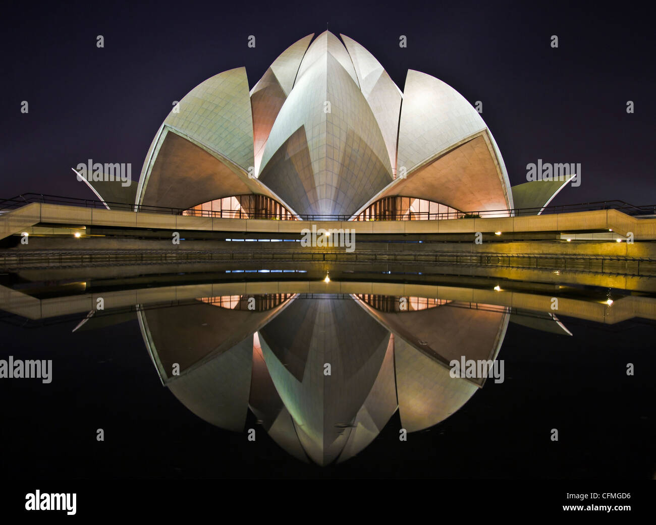 Der Lotus-Tempel von den Bahai-Glauben in Neu-Delhi, Indien. Stockfoto