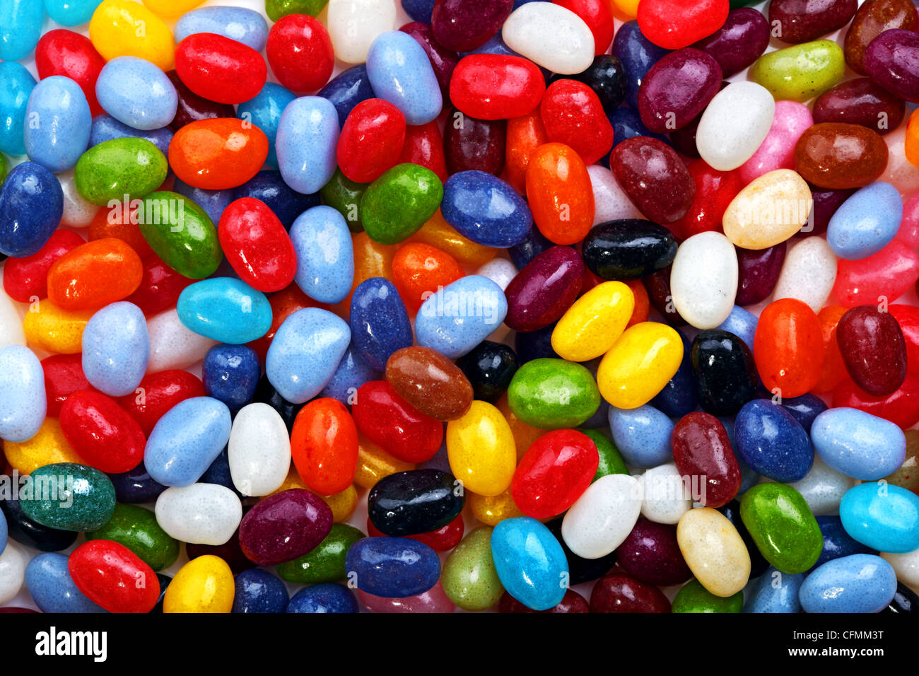 Bunte Jellybean Hintergrund Stockfoto