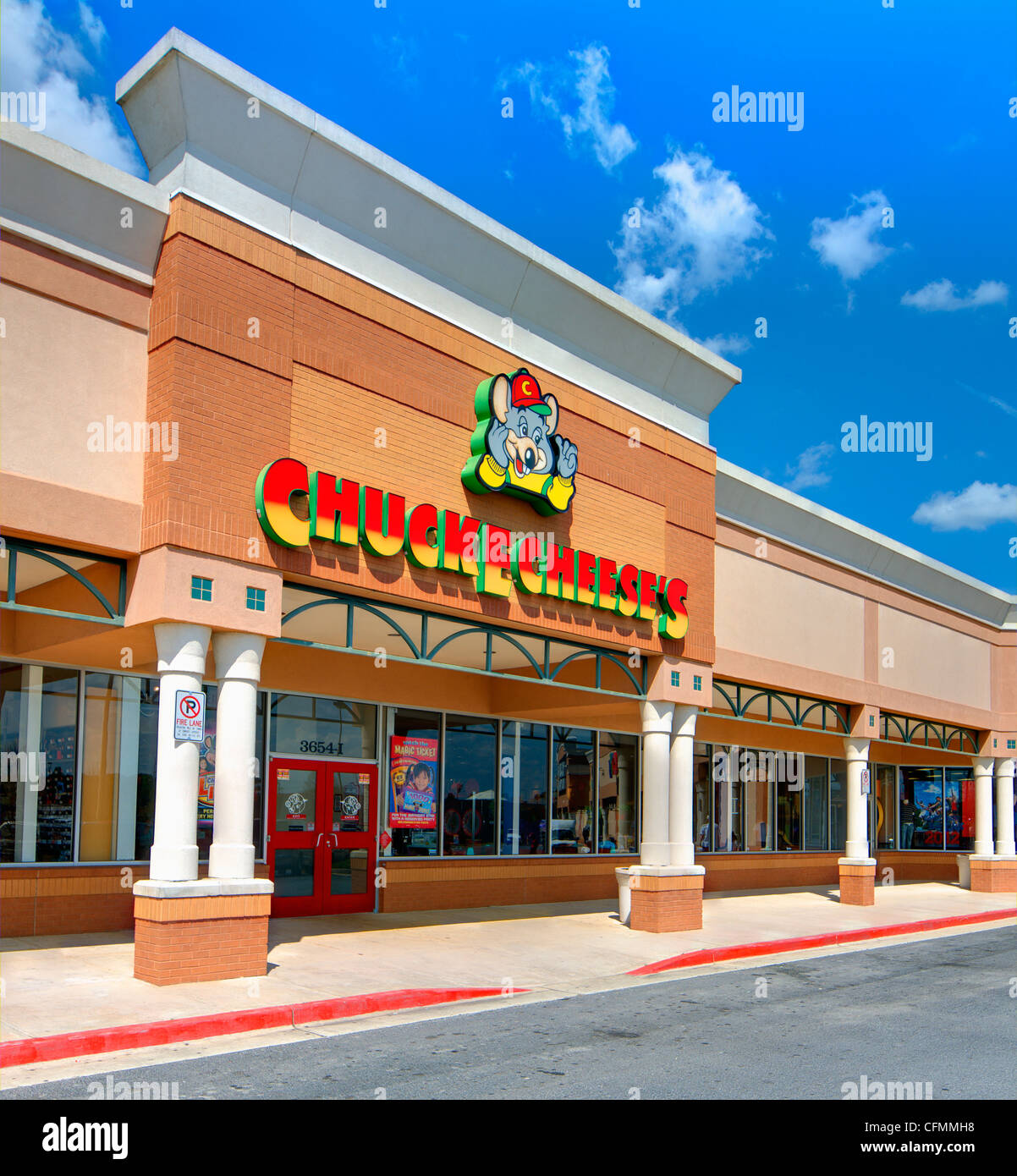 Chuck E. Cheeses ist ein etablierten amerikanischen Familienrestaurant und Arcade-mit über 500 Standorten. Stockfoto