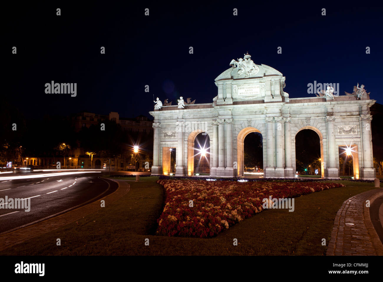 Puerta de Alcalá, Madrid, Spanien Stockfoto