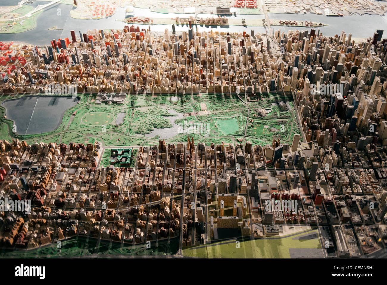 Das Panorama der Stadt New York, ursprünglich für die 1964 Welten Fair im Queens Museum of Art in New York gemacht Stockfoto