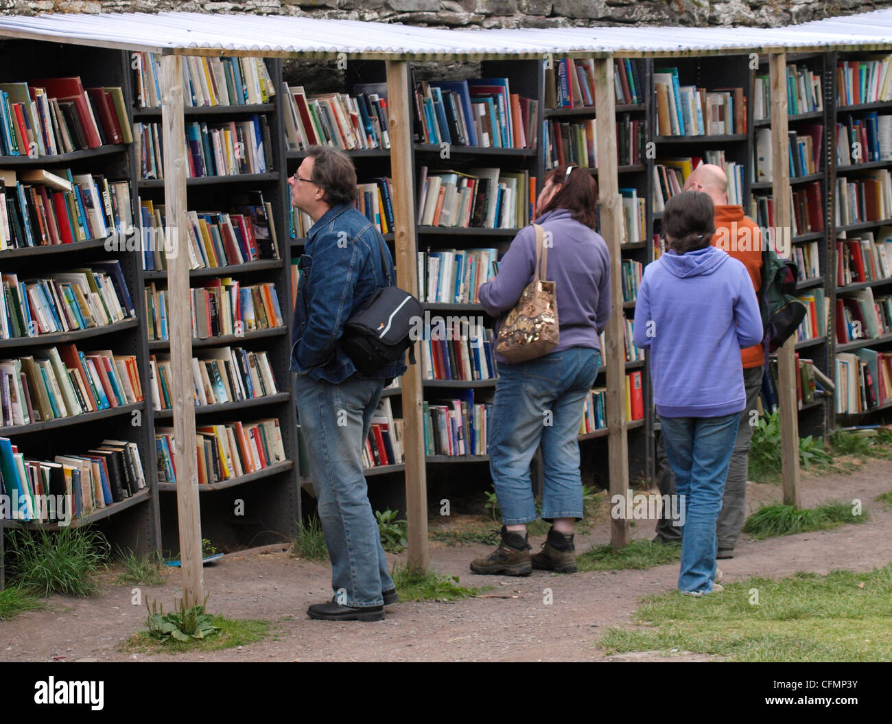Ehrlichkeit-Buch shop, Hay-On-Wye, die Stadt der Bücher auf der englischen / walisischen Grenze Stockfoto